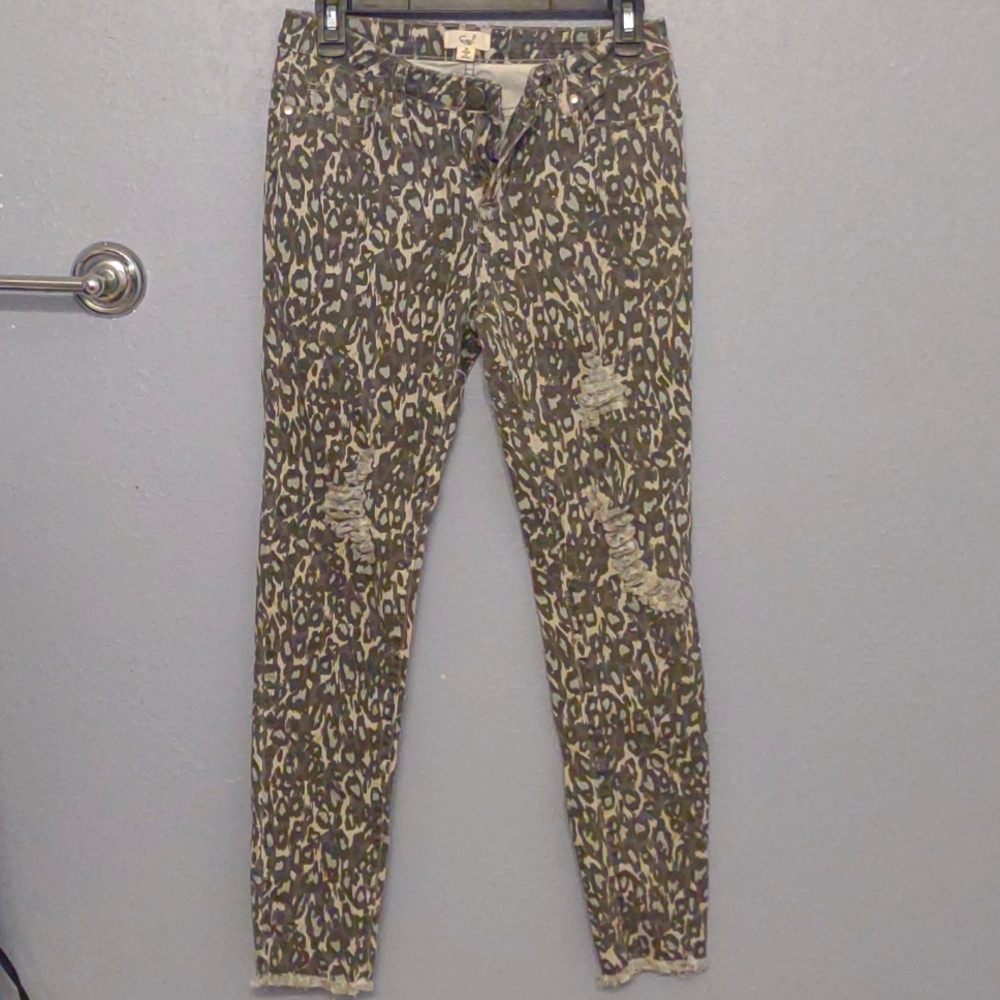 Easel Jeans Leopard